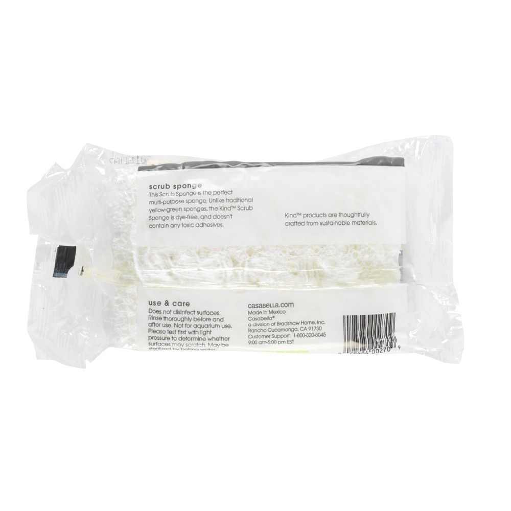 Casabella Kind Plant Based Scrubber Sponge -- 24 Per Case