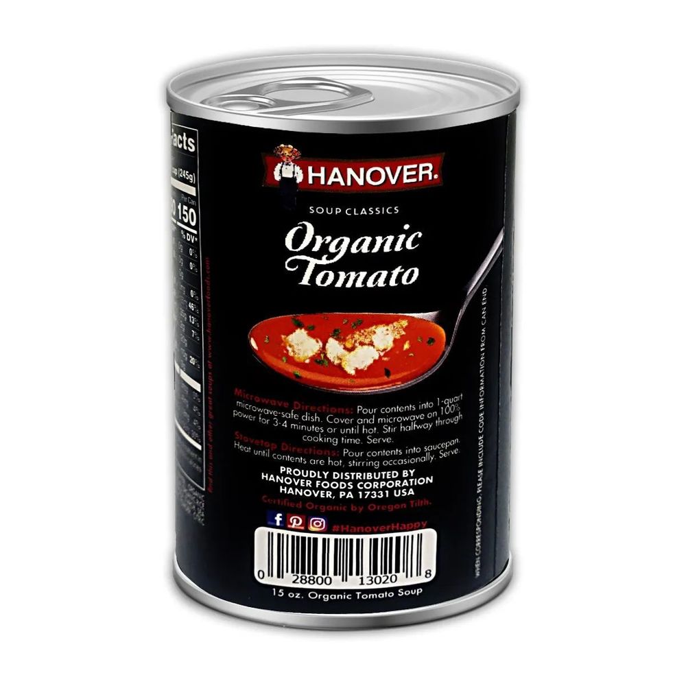 Hanover Organic Tomato Soup, 15 Ounce -- 12 Per Case