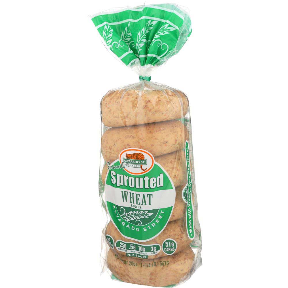 Alvarado Street Bakery Organic Sprouted Wheat Original Bagel, 20 Ounce -- 6 Per Case