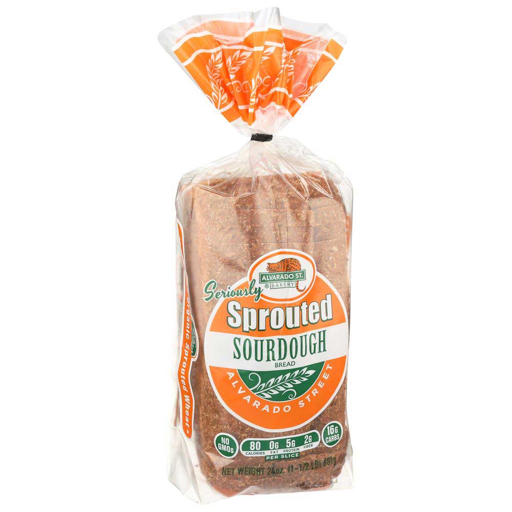 Alvarado Street Bakery Organic Sprouted Sourdough Bread, 24 Ounce -- 6 Per Case