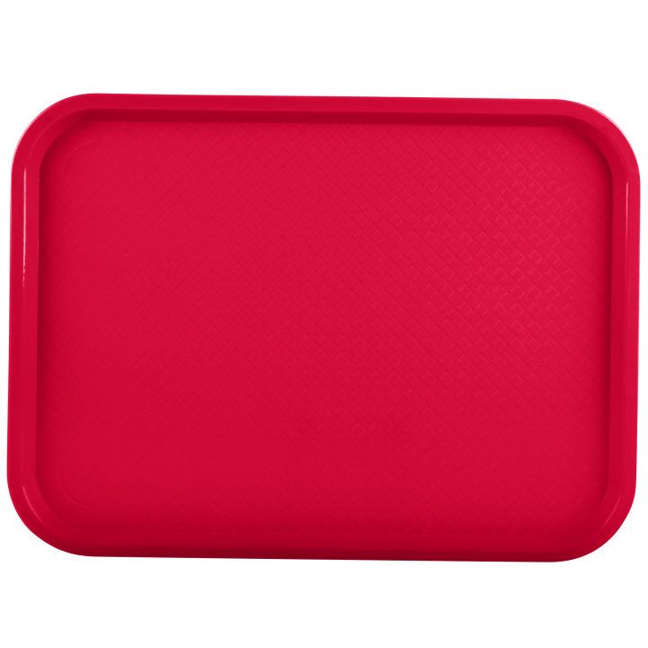 Vollrath Polypropylene Red Fast Food Tray, 14 X 18 Inch -- 12 Per Case