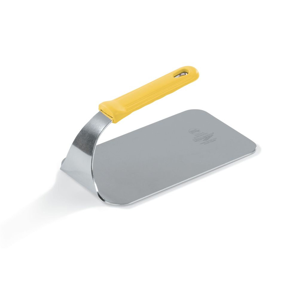 Vollrath 50665 Stainless Steel Flat Bottom Steak Weight With Yellow Silicone Handle, 1 3/5 Pound