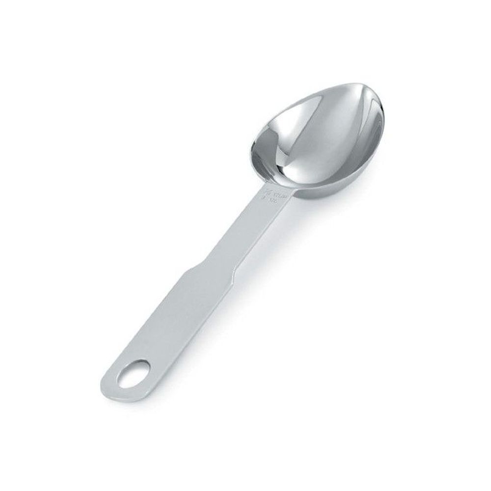 Vollrath 47055 Heavy-duty Stainless Steel Oval Measuring Scoop, 0.125 Cup Capacity