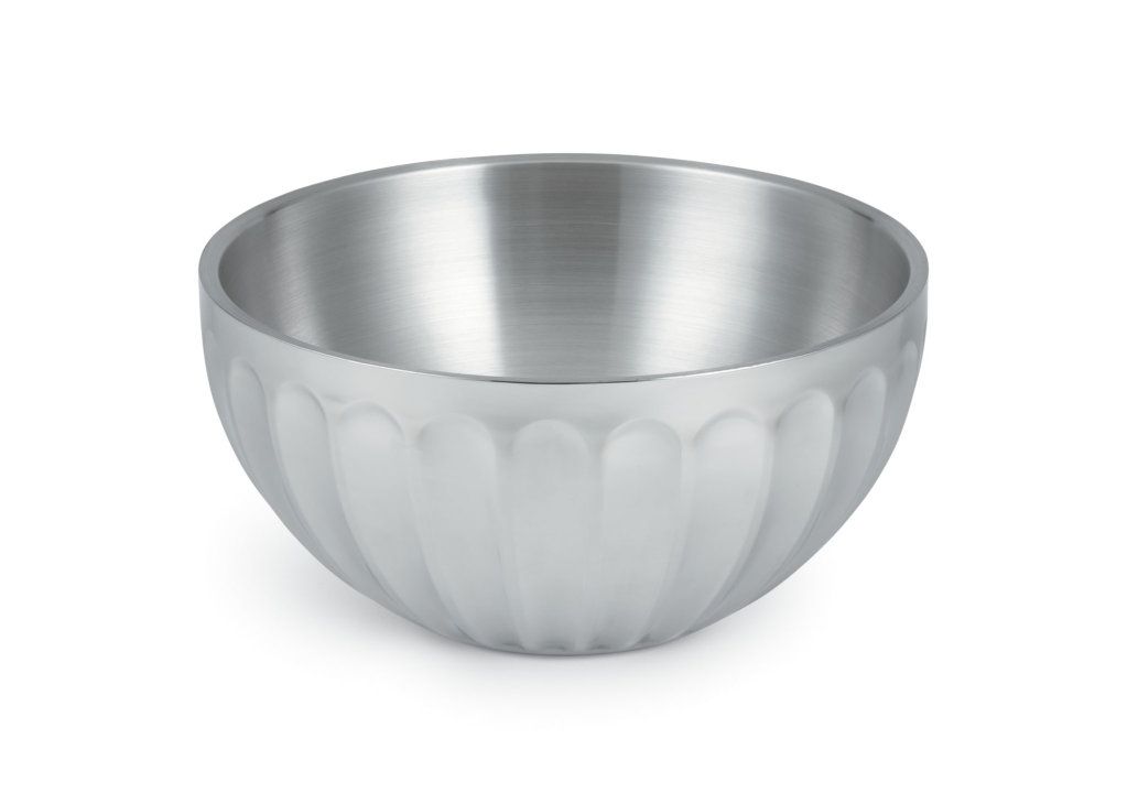 Vollrath Round Fluted Double Wall Insulated Serving Bowl, 10.1 Liter -- 2 Per Case