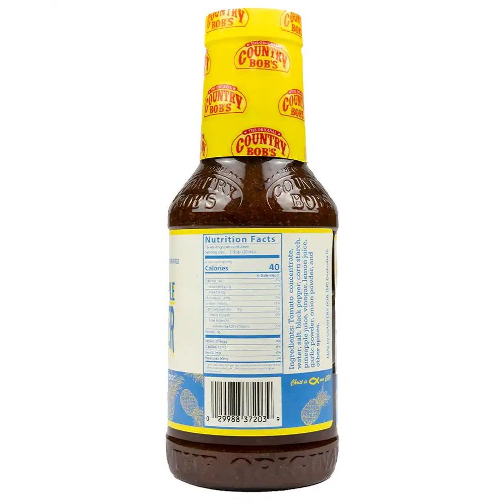 Country Bob's Roasted Pineapple Black Pepper Wing Sauce, 18 Ounce -- 6 Per Case