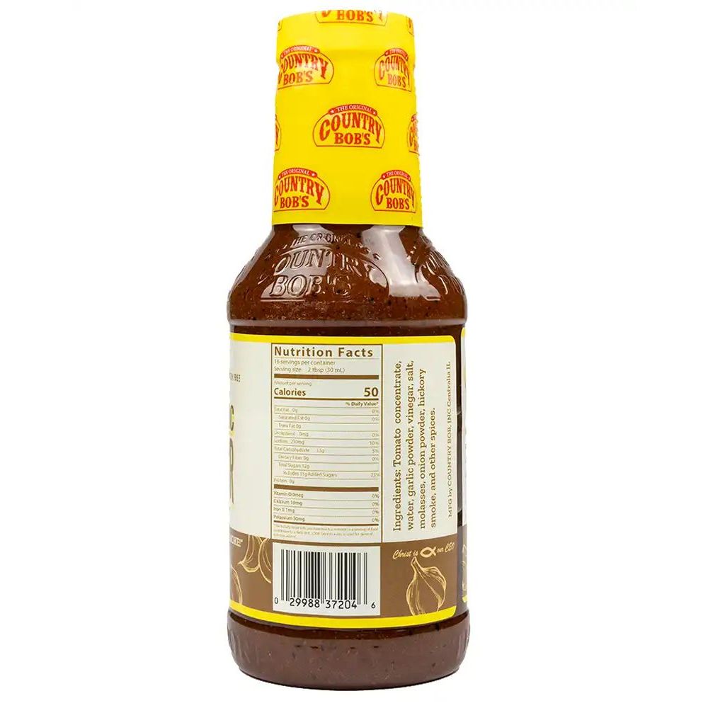 Country Bob's Smoked Garlic Brown Sugar Wing Sauce, 18 Ounce -- 6 Per Case