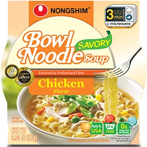 Nongshim Savory Chicken Noodle Soup Bowl, 3.03 Ounce -- 12 Per Case