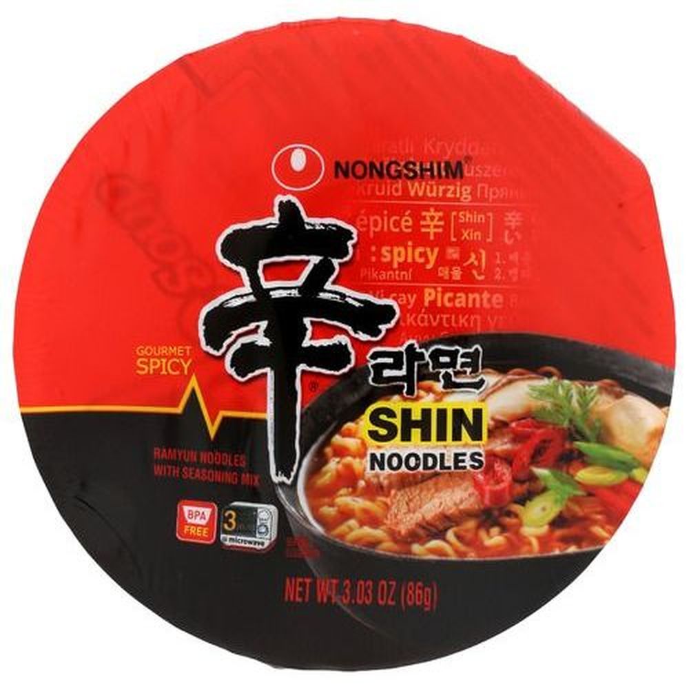 Nongshim Gourmet Spicy Shin Bowl Noodle Soup, 3.03 Ounce -- 12 Per Case