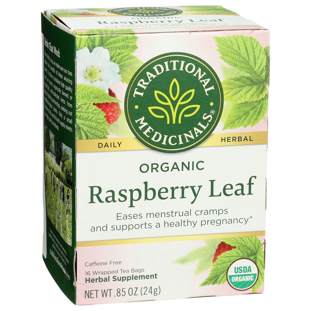 Traditional Medicinals Organic Raspberry Leaf Herbal Tea, 16 Tea Bags -- 6 Per Case