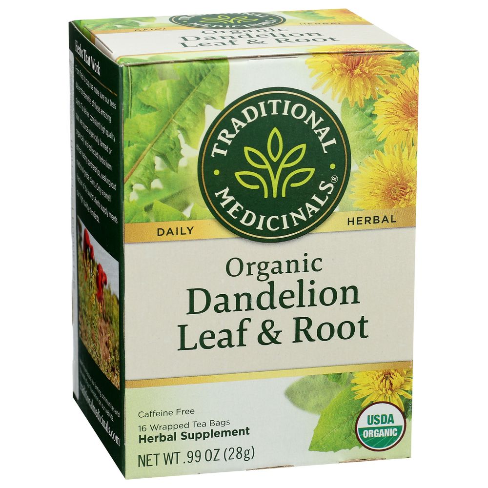 Traditional Medicinals Organic Dandelion Leaf and Root Tea Herbal Tea ...