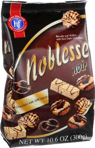 Hans Freitag Noblesse Noir Biscuits And Wafer Cookie, 10.6 Ounce -- 10 Per Case