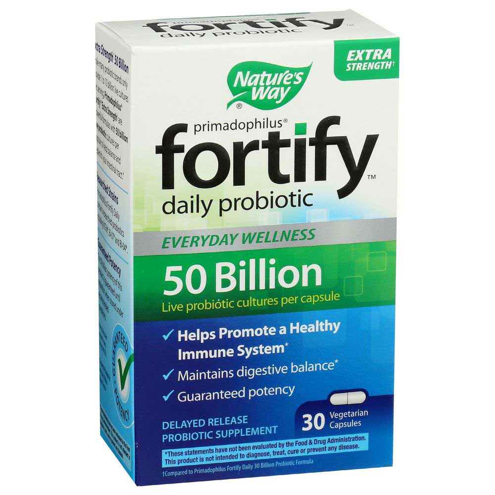 Nature's Way Fortify Daily 50 Billion Probiotic Extra Strength Vegetarian Capsule, 30 Count