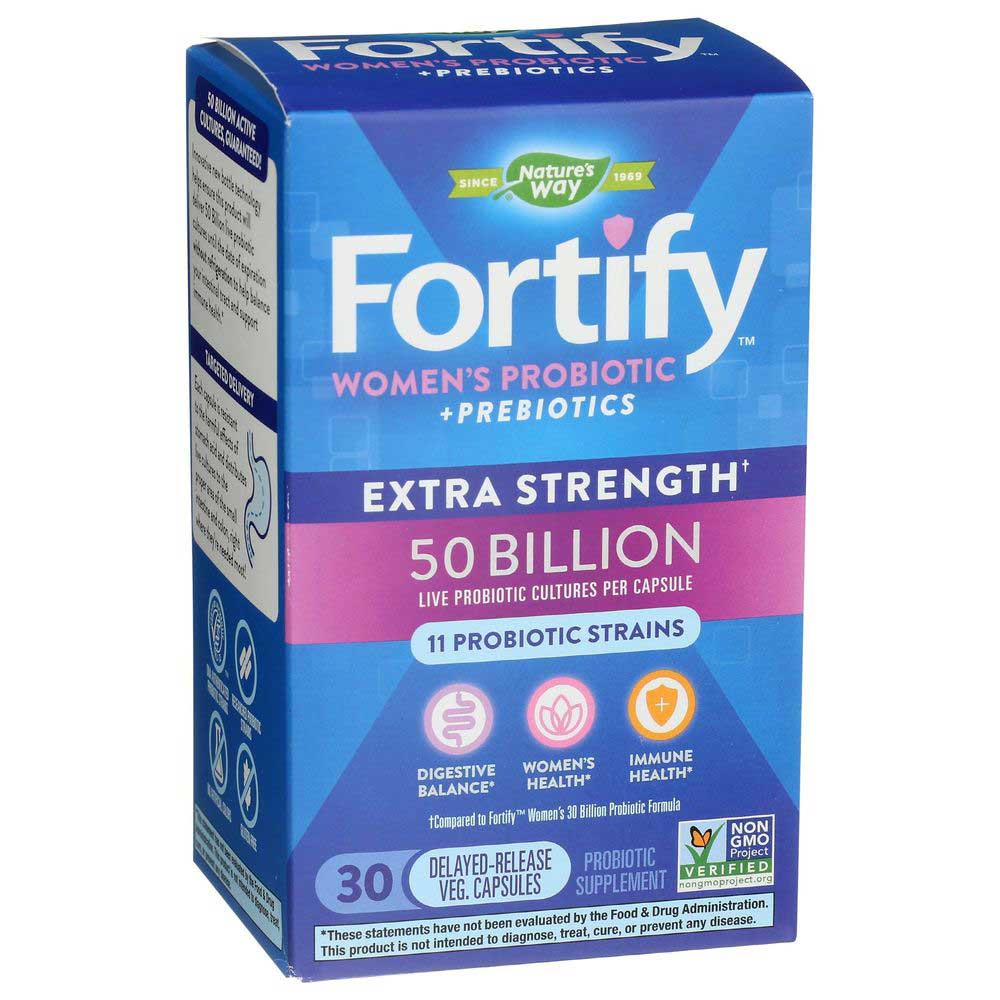 Nature's Way Fortify Womens Probiotic Extra Strength Vegetarian Capsule, 30 Count