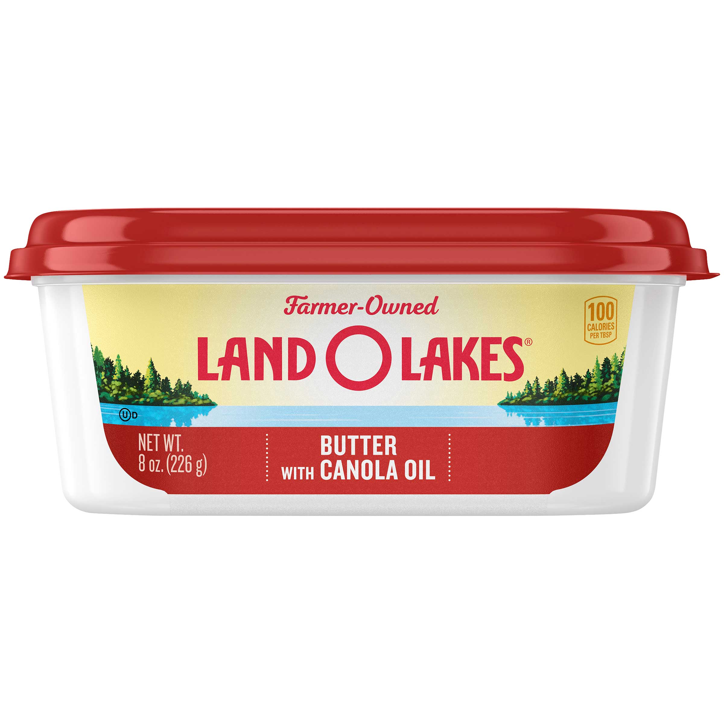 Land O Lakes Butter with Canola Oil, 8 Ounce -- 12 per case