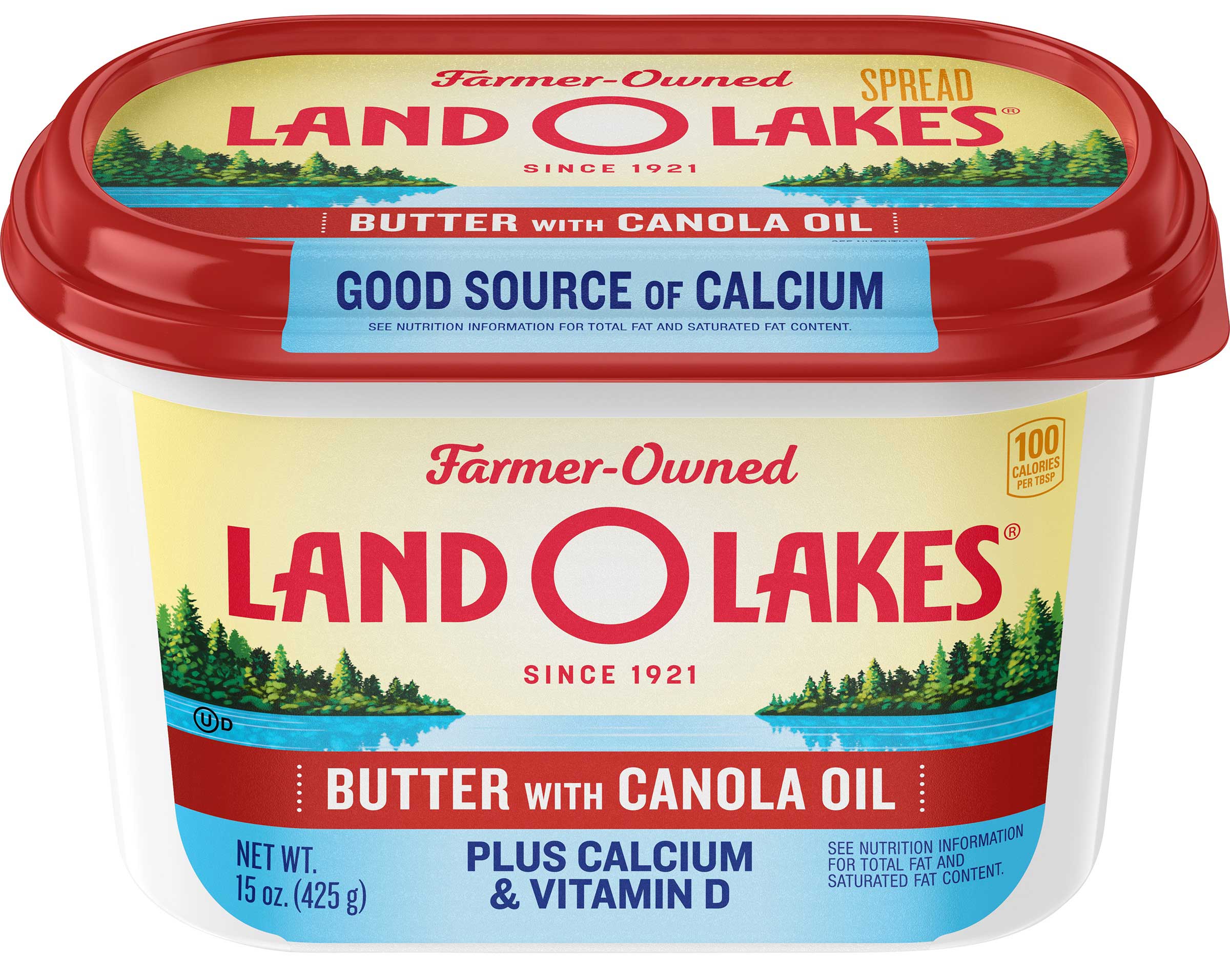 Land O Lakes Butter with Canola Oil Plus Calcium & Vitamin D, 15 Ounce -- 12 per case
