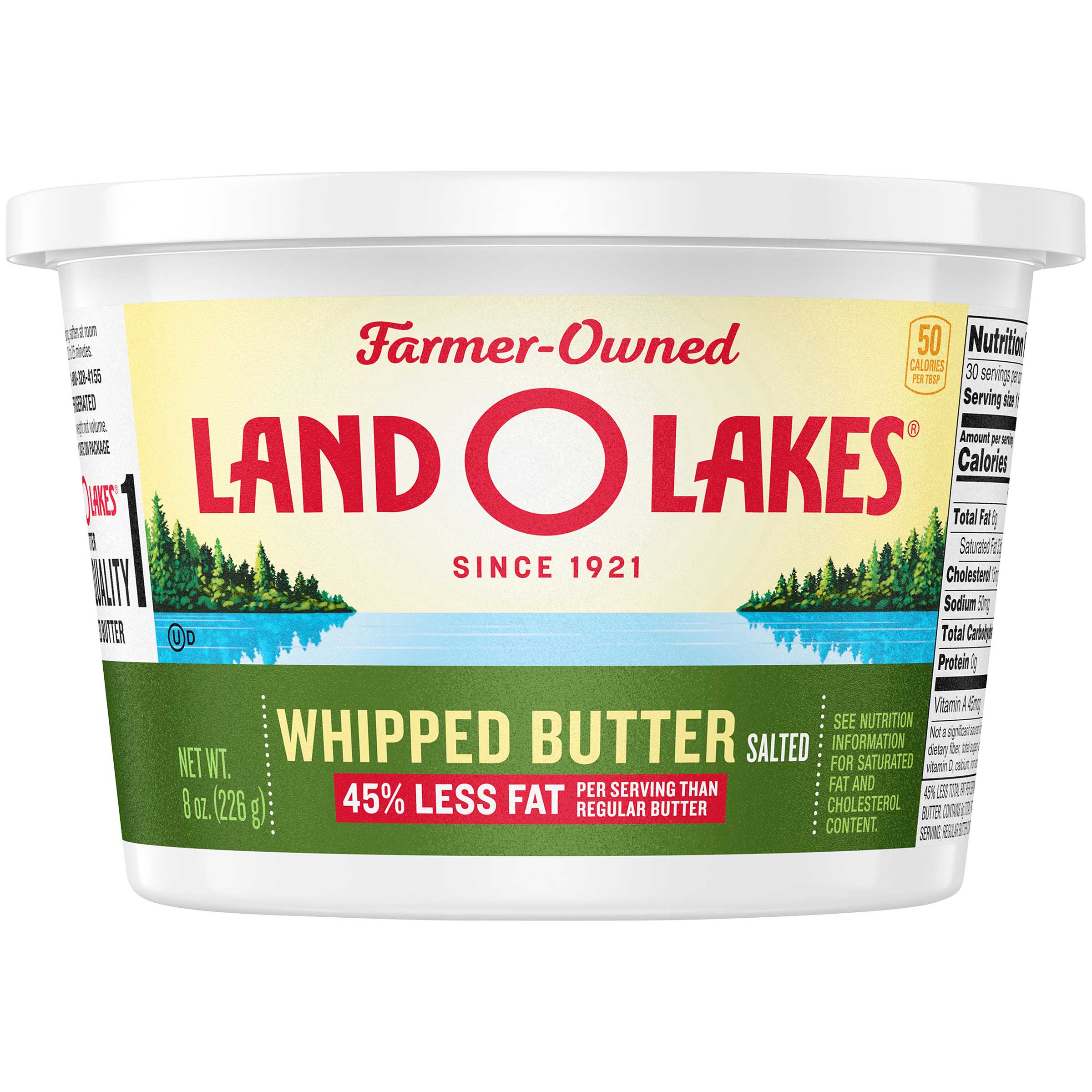 Land O Lakes Salted Whipped Butter Tub, 8 Ounce -- 12 Per Case