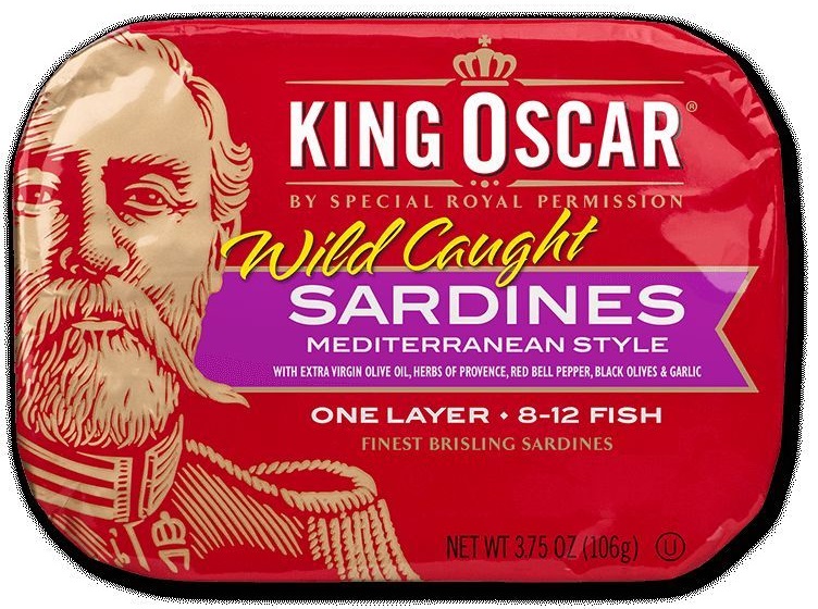 King Oscar Mediterranean Style Brisling Sardines with Extra Virgin Olive Oil, 3.75 Ounce -- 12 per case