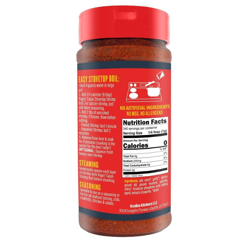 Ragin Cajun Shrimp Boil Seasoning Mix, 12 Ounce -- 6 per case