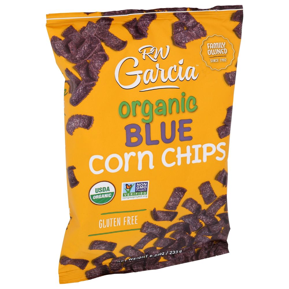Rw Garcia Organic Blue Corn Chips, 8.25 Ounce -- 12 Per Case