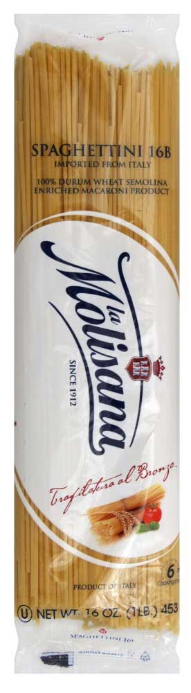 La Molisana Spaghettini Bronzo Pasta, 16 Ounce -- 20 Per Case