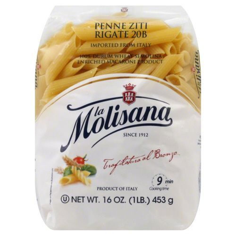 La Molisana Penne Ziti Rigate Pasta, 16 Ounce -- 12 Per Case