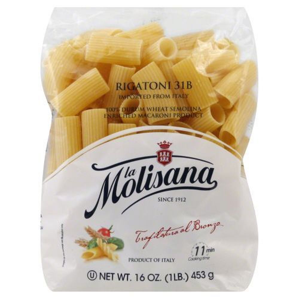 La Molisana Rigatoni Bronzo Pasta, 16 Ounce -- 12 Per Case