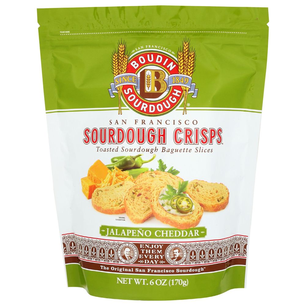 Boudin Sourdough Jalapeno Cheddar Crisps, 6 Ounce -- 11 Per Case