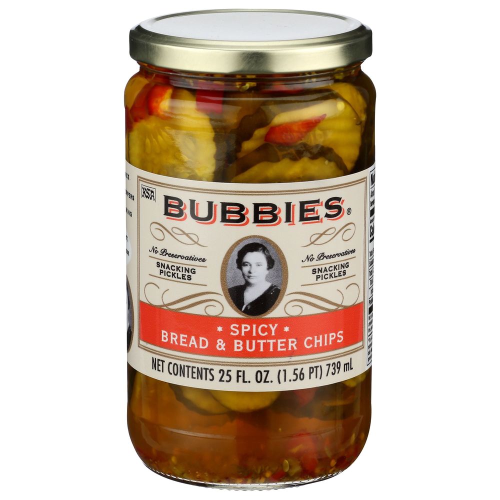 Bubbies Spicy Bread And Butter Chips, 25 Fluid Ounce -- 6 Per Case