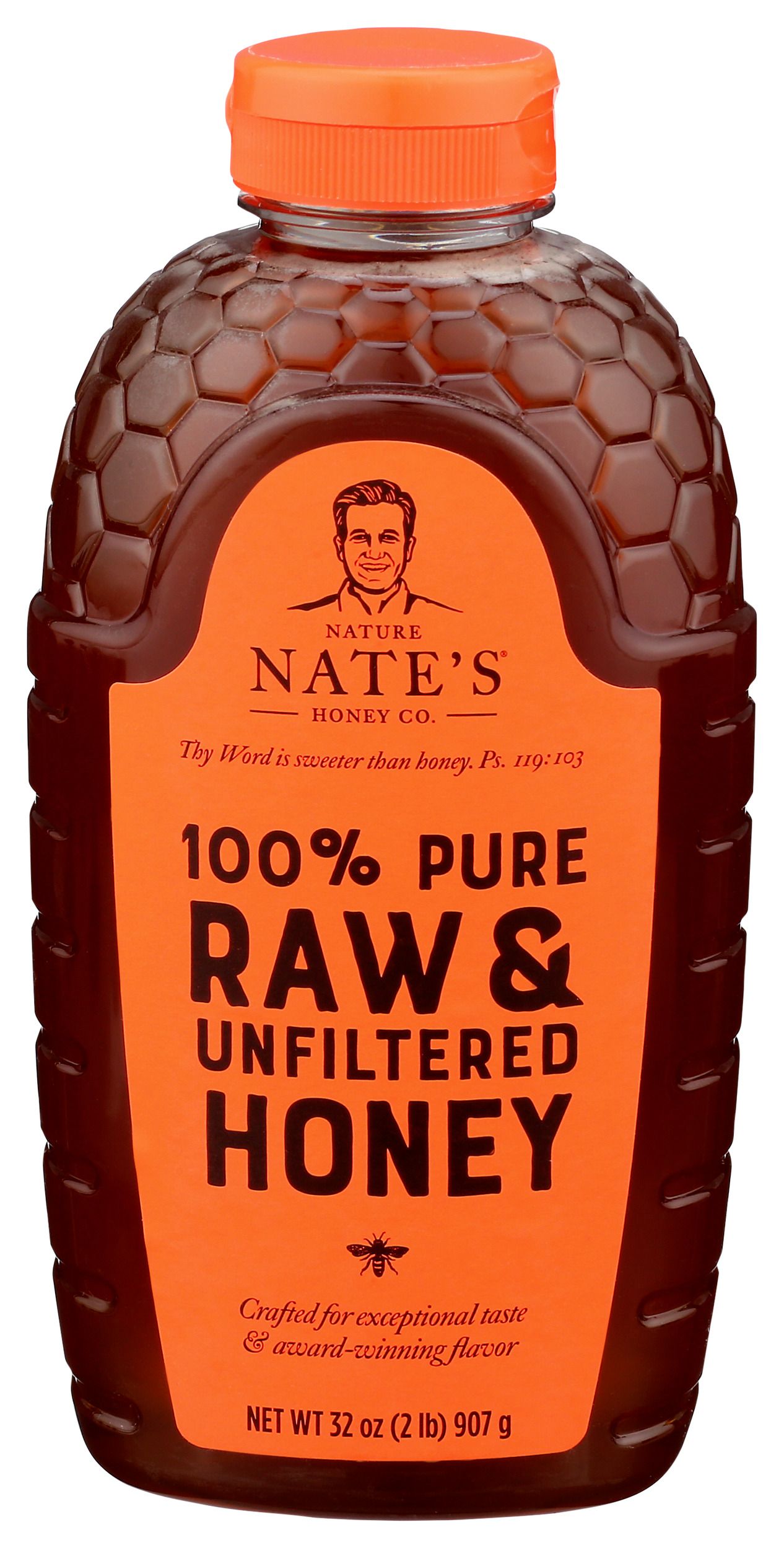 Nature Nates 100 Percent Pure Raw And Unfiltered Honey, 32 Ounce