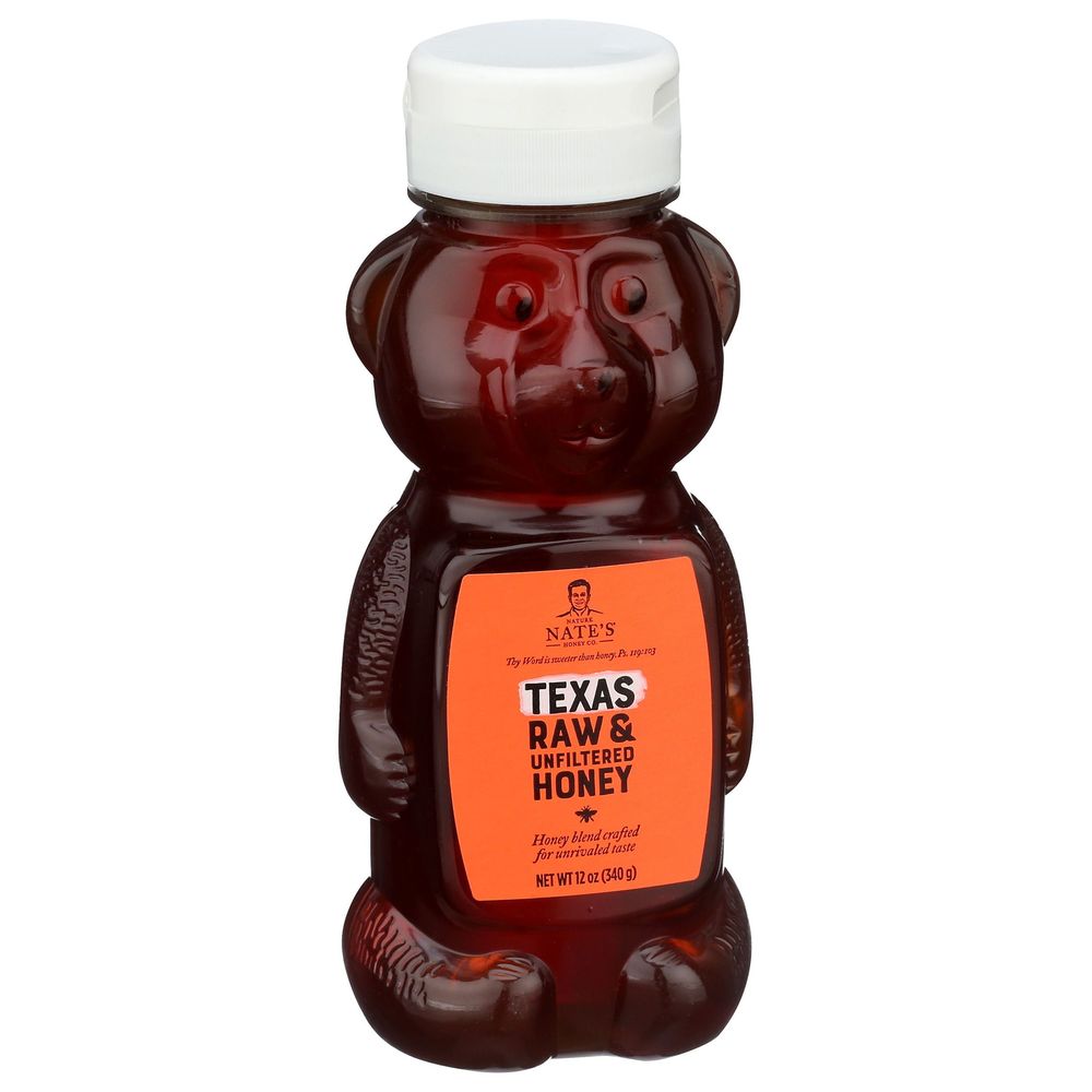 Nature Nate's Texas Raw And Unfiltered Honey, 12 Ounce -- 6 Per Case