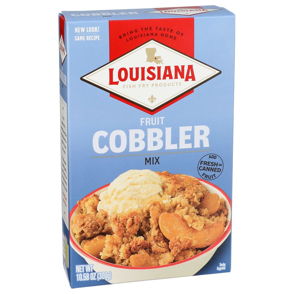 Louisiana Fish Fry Fruit Cobbler Mix, 10.58 Ounce -- 6 Per Case