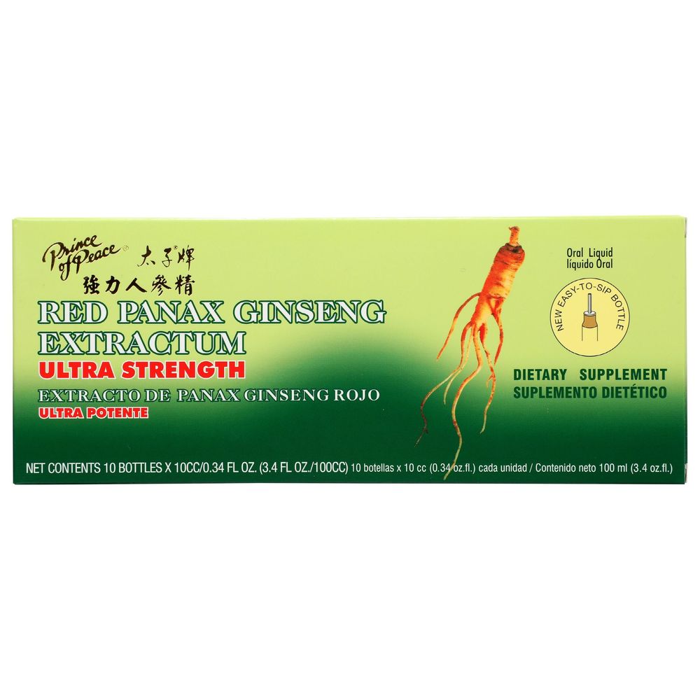 Prince Of Peace Ultra Strength Red Panax Ginseng Extractum, 10 Count