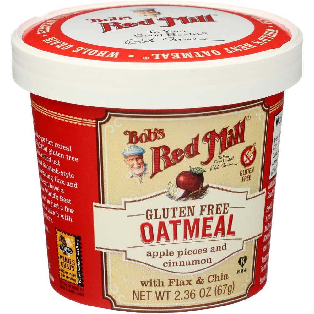 Bob's Red Mill Apple Cinnamon Oatmeal Cup, 2.36 Ounce -- 12 Per Case