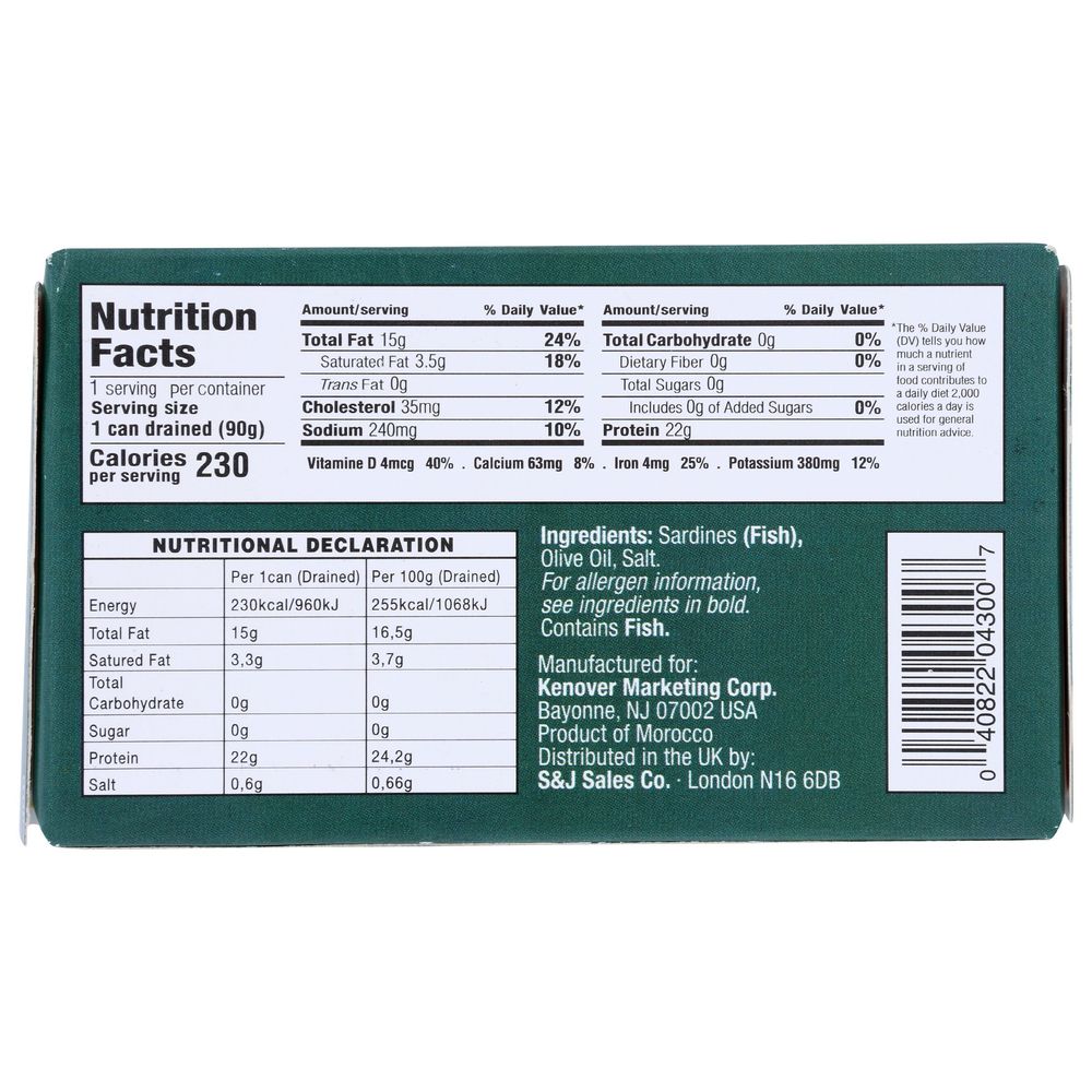 Sea Castle Skinless And Boneless Sardines In Pure Olive Oil, 4.4 Ounce -- 12 Per Case