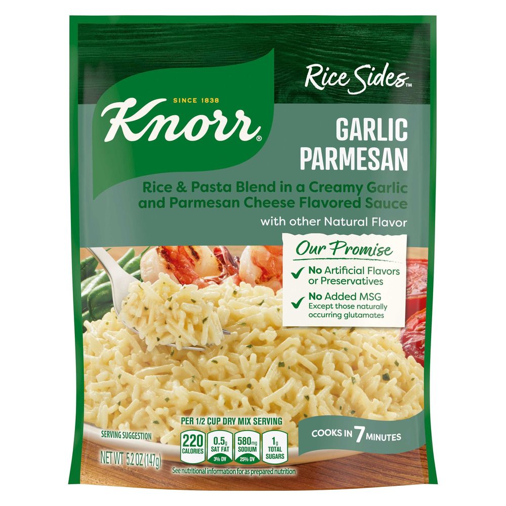 Knorr Garlic Parmesan Rice Sides, 5.2 Ounce -- 8 Per Case