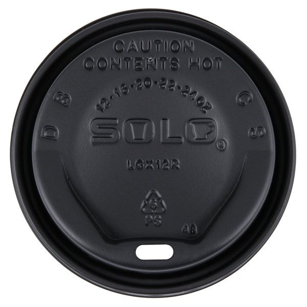 Solo Black Sip Hole Gourmet Dome Lid Only -- 1500 Per Case
