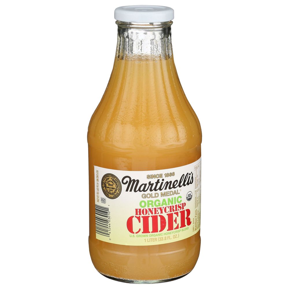 Martinelli's Gold Medal Organic Honeycrisp Martin Apple Cider, 33.8 Fluid Ounce -- 6 Per Case