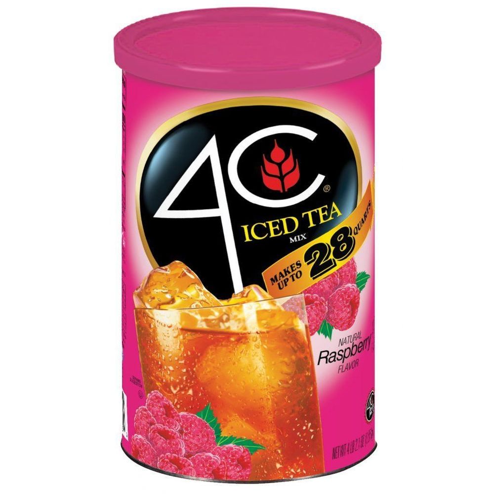 4c Foods Raspberry Iced Tea Mix, 66.1 Ounce -- 3 Per Case