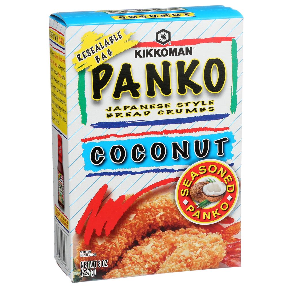 Kikkoman Coconut Seasoned Panko Bread Crumbs, 8 Ounce -- 6 Per Case