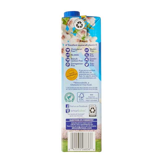 Almond Breeze Vanilla Almond Milk Beverage, 32 Ounce -- 12 Per Case