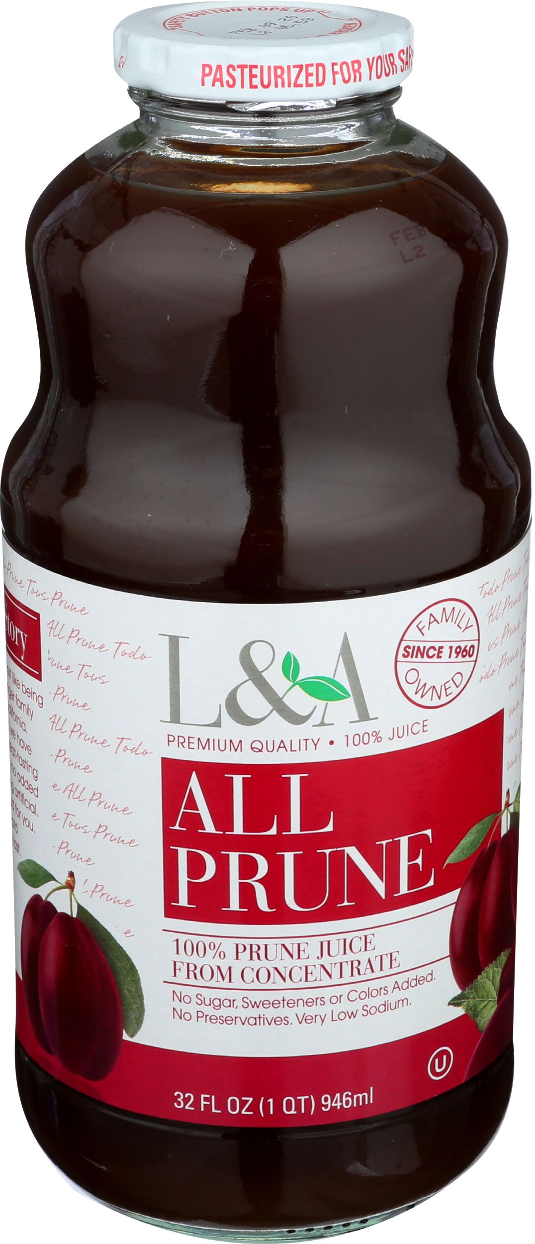 L&a All Prune Juice, 32 Fluid Ounce -- 6 Per Case