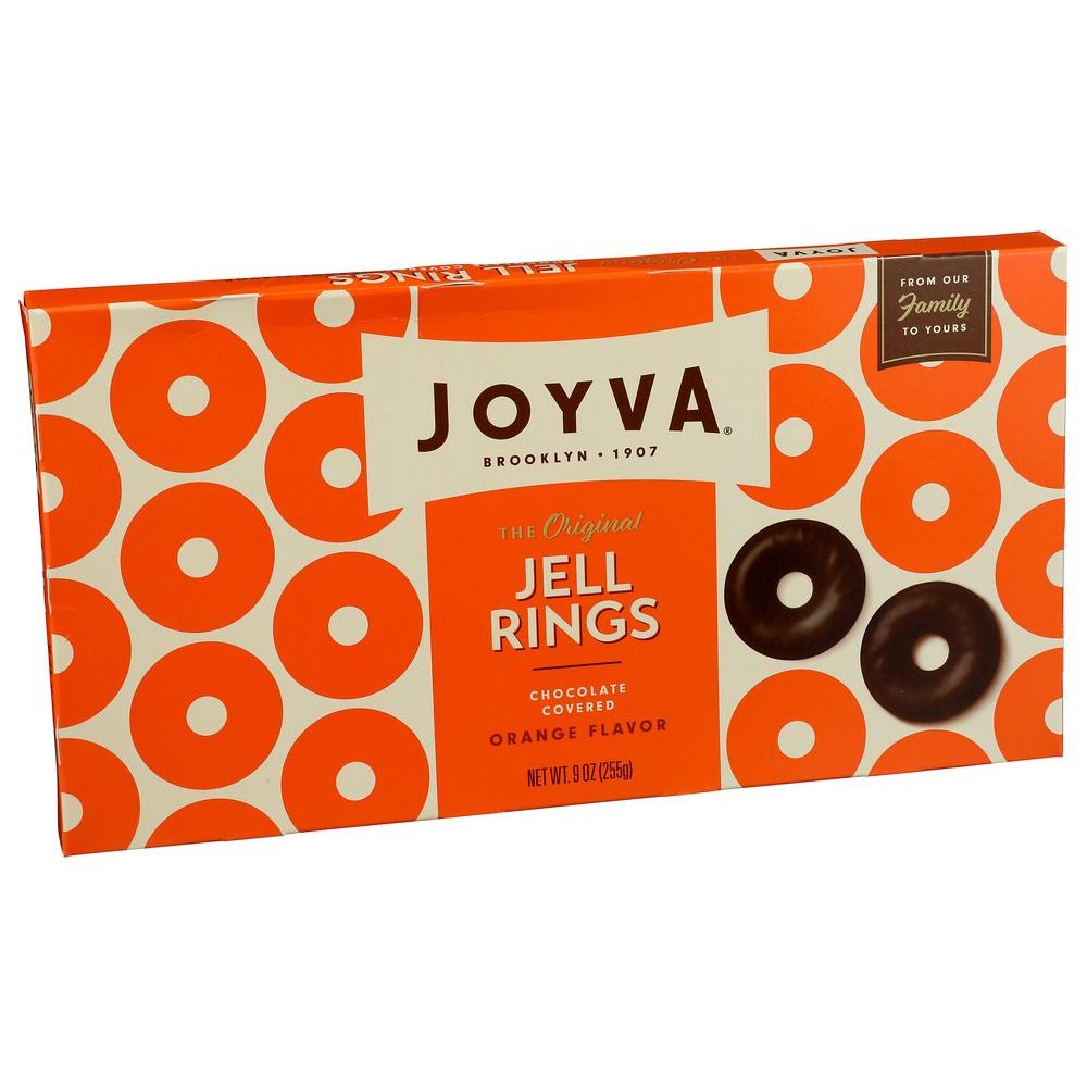 Joyva Chocolate Covered Orange Ring Jells, 9 Ounce -- 24 Per Case