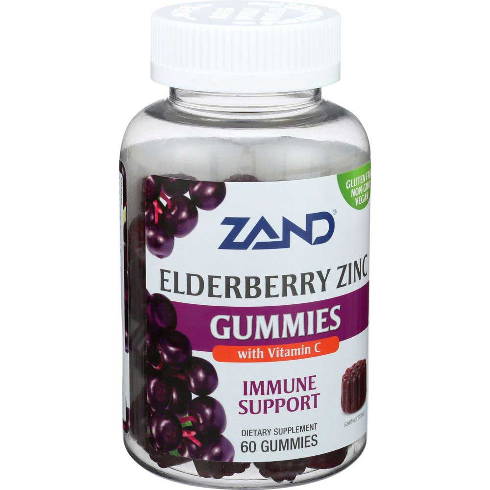 Zand Immune Support Elderberry Zinc Gummies, 60 Count