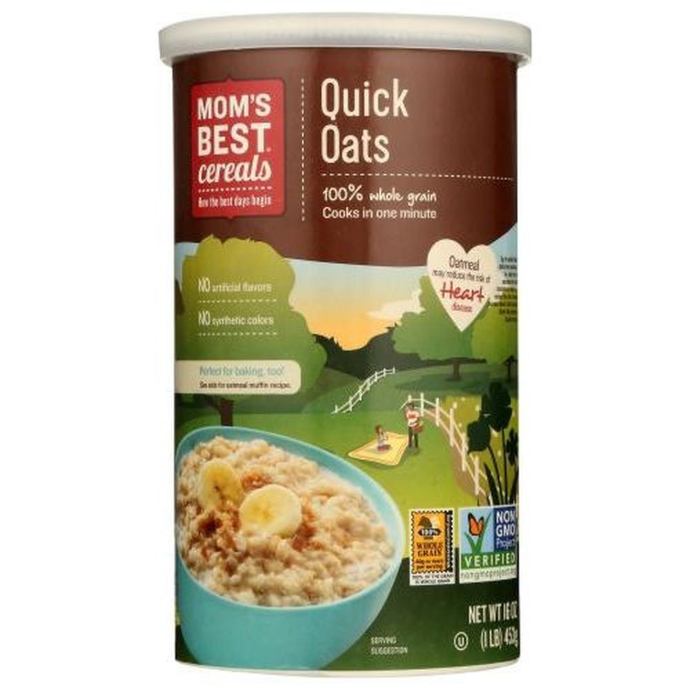 Mom's Best Cereals Whole Grain Quick Oats, 16 Ounce -- 12 Per Case