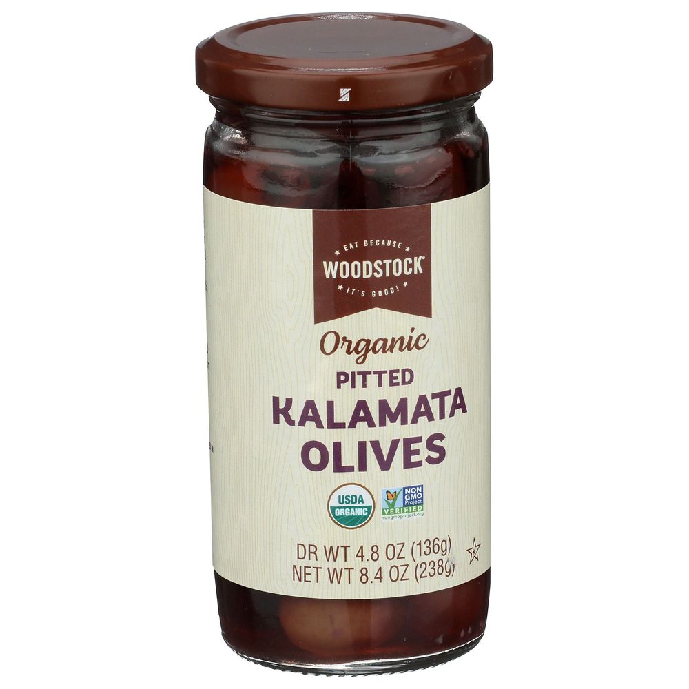 Woodstock Kalamata Pitted Olives, 8.4 Ounce -- 12 Per Case