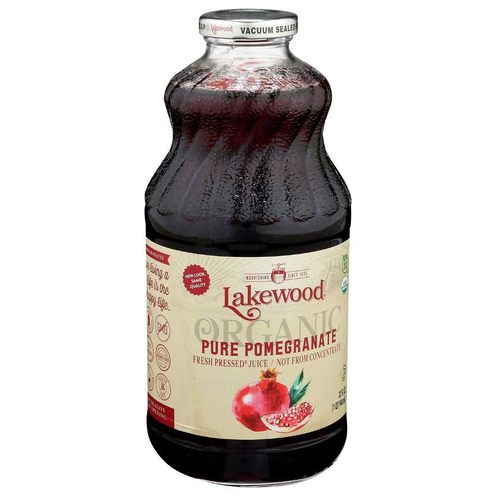 Lakewood Organic Pure Pomegranate Juice, 32 Fluid Ounce -- 6 Per Case
