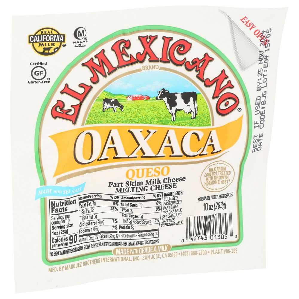 El Mexicano Queso Oaxaca Cheese, 10 Ounce -- 12 Per Case