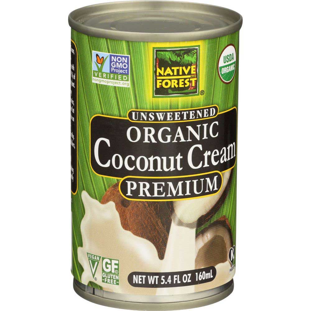 Native Forest Premium Organic Unsweetened Coconut Cream, 5.4 Fluid Ounce -- 12 Per Case