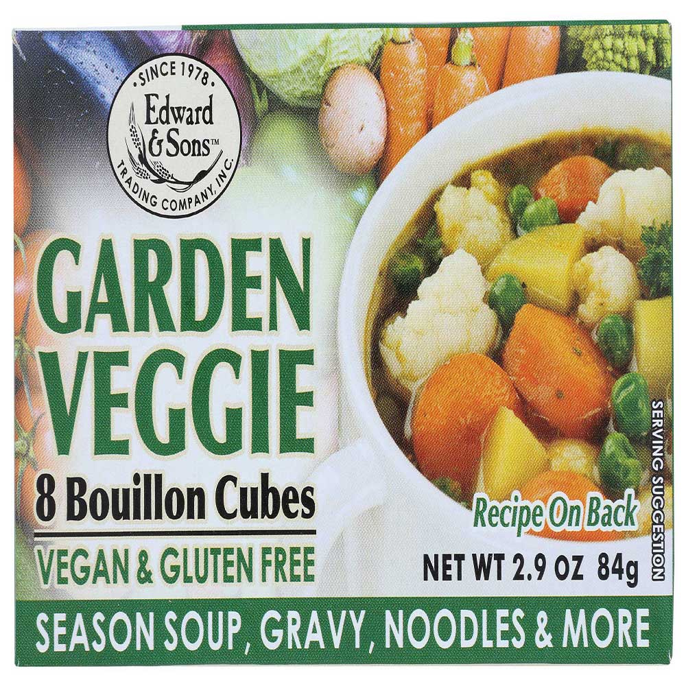 Edward & Sons Garden Veggie Bouillon Cubes, 2.9 Ounce -- 12 Per Case