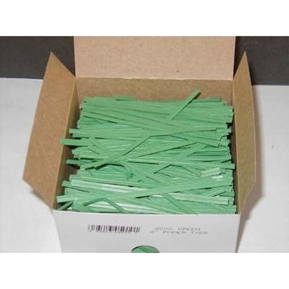 Bedford Green Twist Tie Paper With Single Wire, 4 X 3/16 Inch -- 2000 Per Case